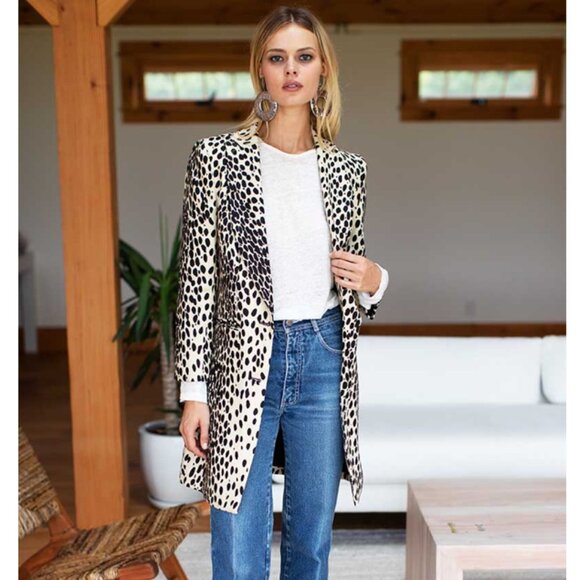 Emerson Fry Leopard Wingtip Coat - Picture 1 of 15